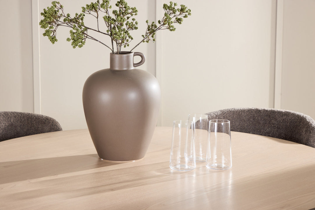 Venture Home Flora Table - Whitewash with 4 Astoria Chair - Brown
