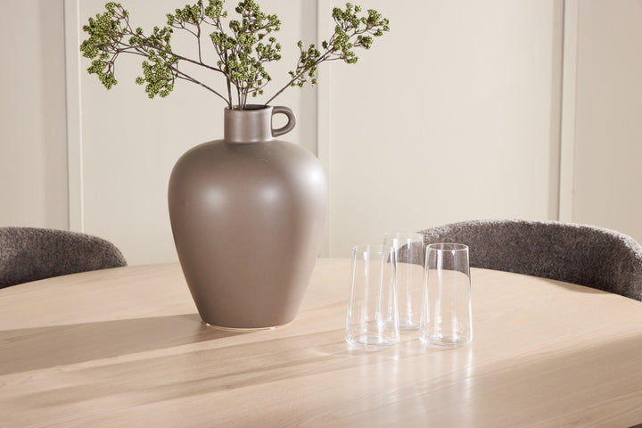 Venture Home Flora Table - Whitewash with 4 Astoria Chair - Brown