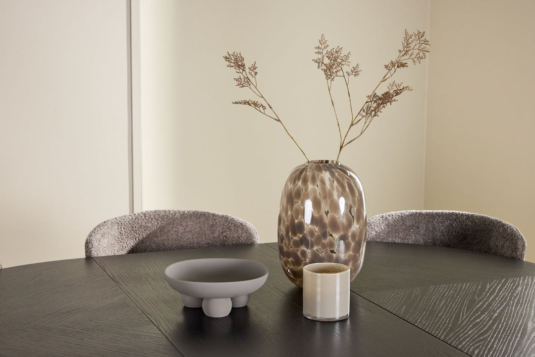 Venture Home Strada Table - Black with 6 Astoria Chair - Brown