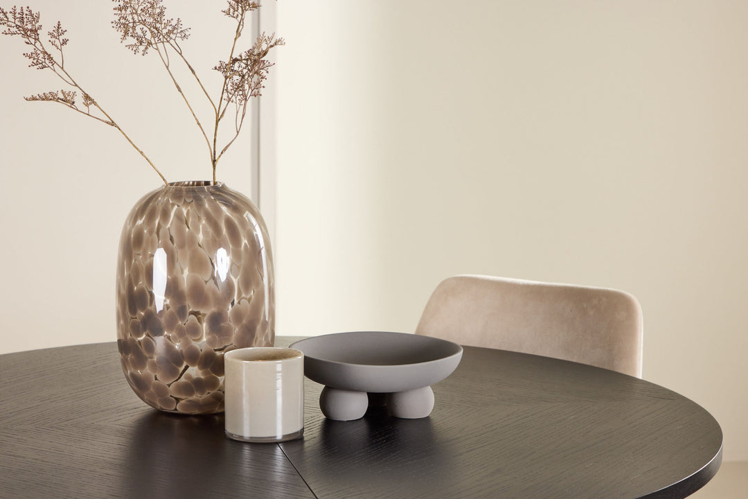 Venture Home Strada Table - Black with 4 Night Chair - Black / Beige