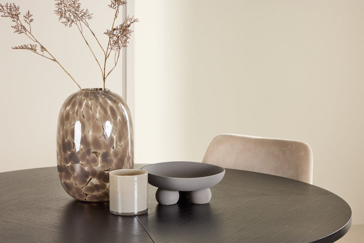 Venture Home Strada Table - Black with 4 Night Chair - Black / Beige