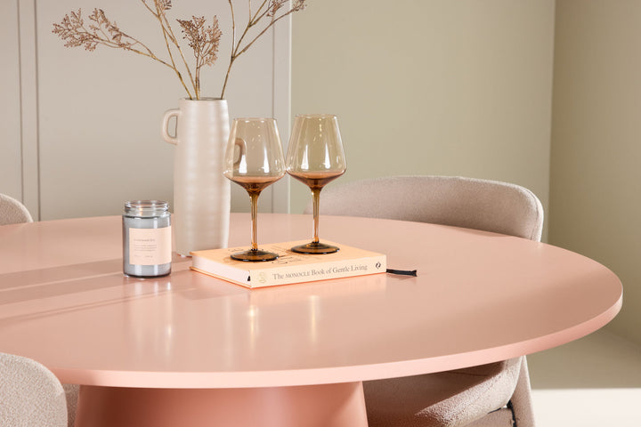Venture Home Lanzo Table - Peach with 4 Astoria Chair - Beige