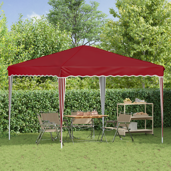 Pop-up Festtelt 288 x 288 x 245 cm Bordeaux Oxford stof