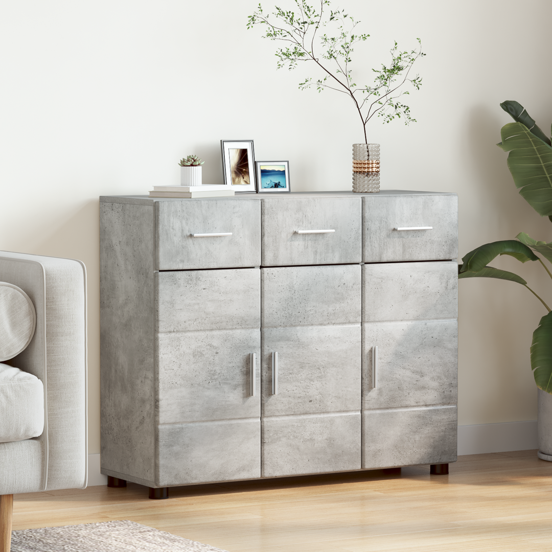 Sideboard FLORIN Beton Grå 88,5 x 30,5 x 73 cm Konstrueret træ