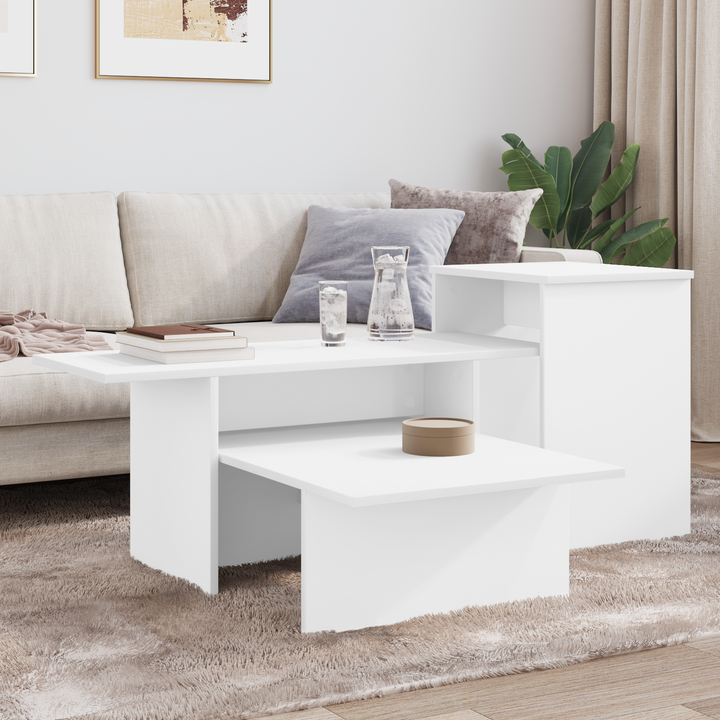Konsolbord Hvid 91,5 x 35 x 38,5 cm Konstrueret træ