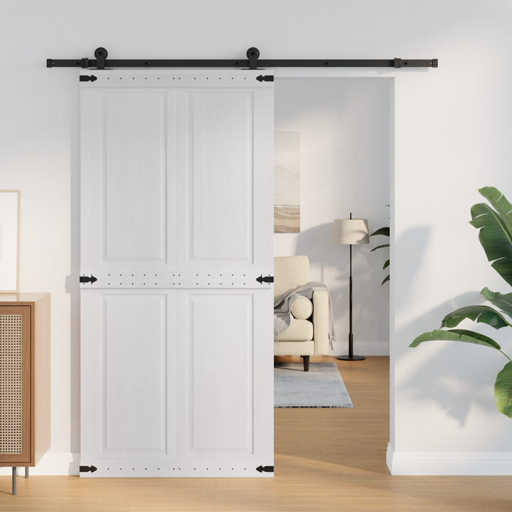 Ladedør Corona Hvid 100 x 210 cm Massivt fyrretræ