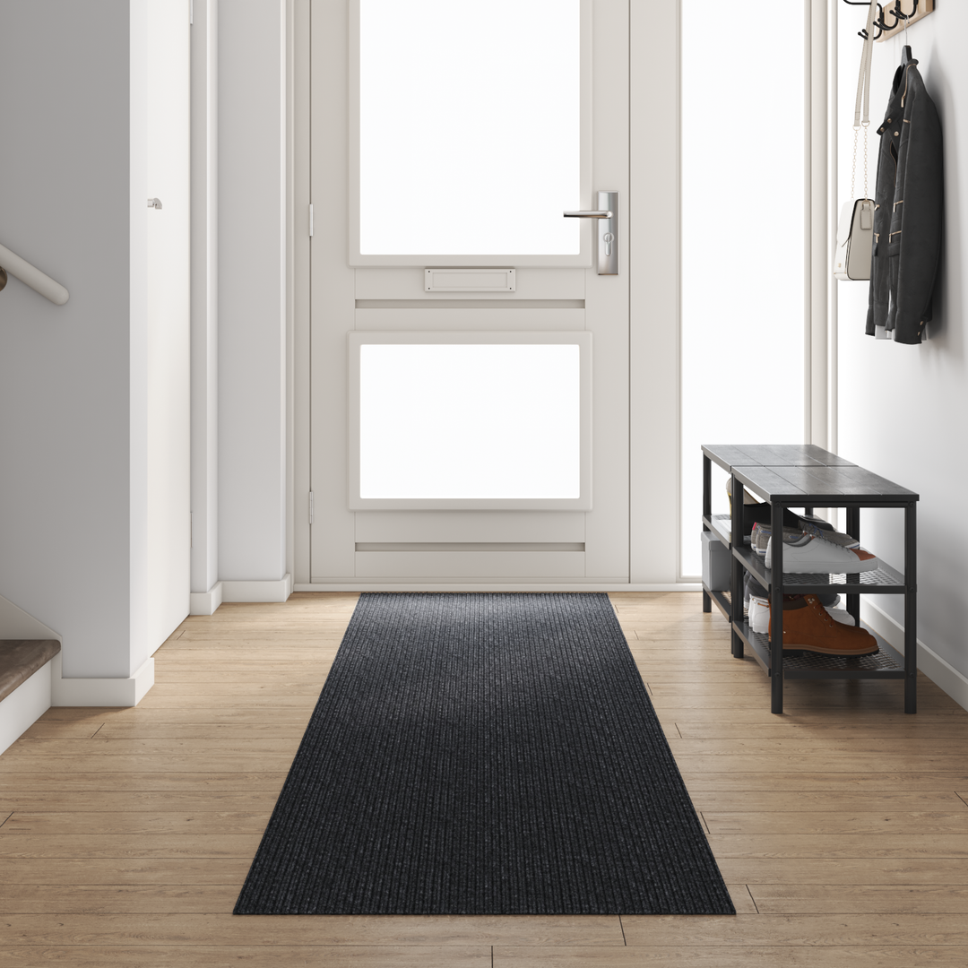 Tæppe Runner Antracit 80 x 400 cm Stof