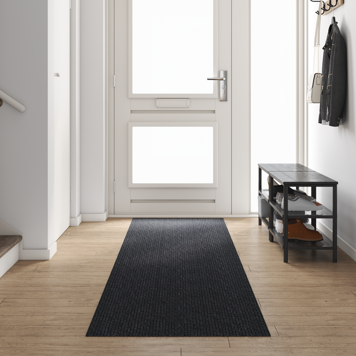 Tæppe Runner Antracit 80 x 400 cm Stof