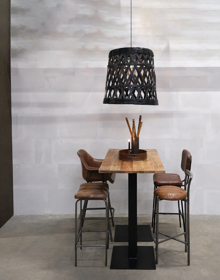 Trademark Living Icon læder barstol med armlæn