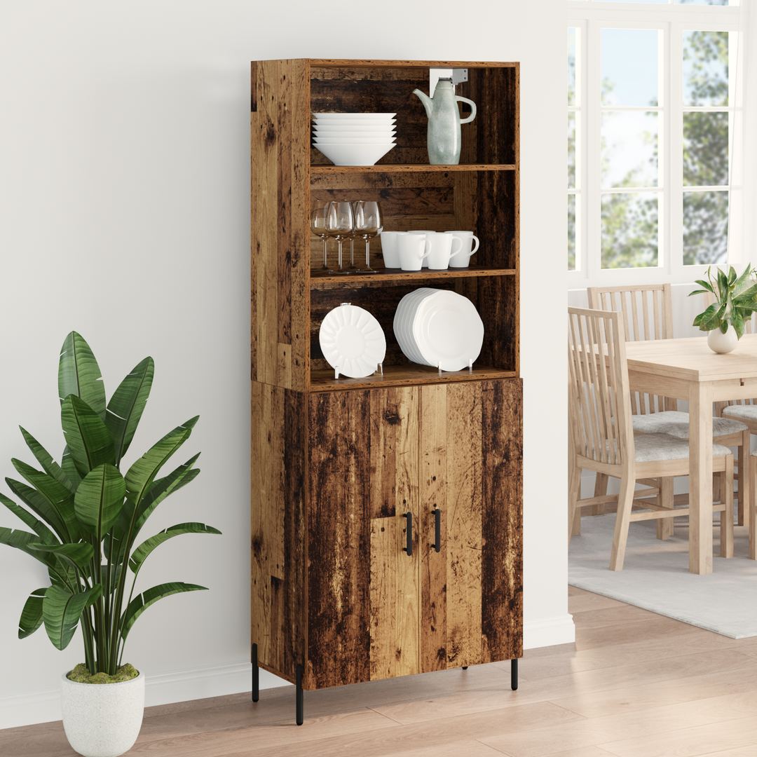 Highboard Gammelt træ 69,5 x 32,5 x 180 cm Konstrueret træ
