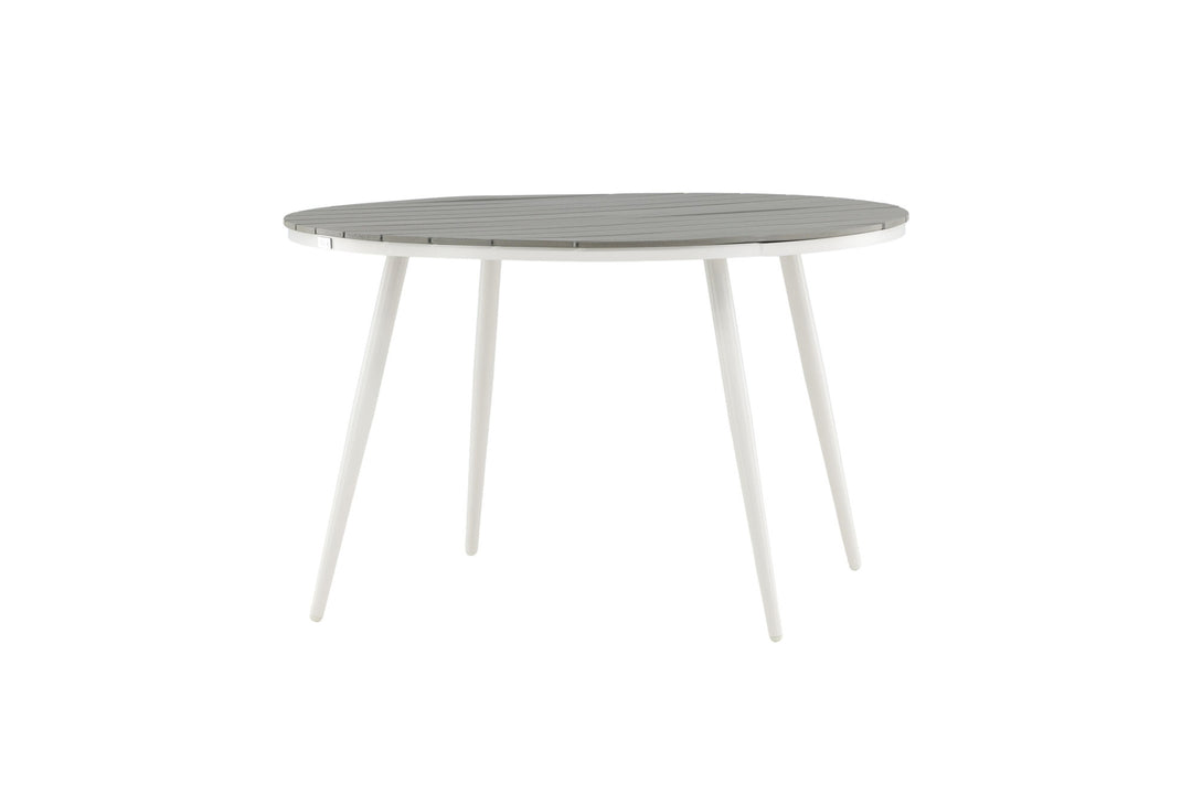 Venture Home Break - Dining Table Round- White / Grey - Alu / Aintwood - 120ø