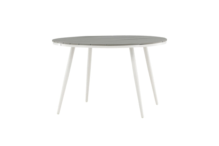 Venture Home Break - Dining Table Round- White / Grey - Alu / Aintwood - 120ø