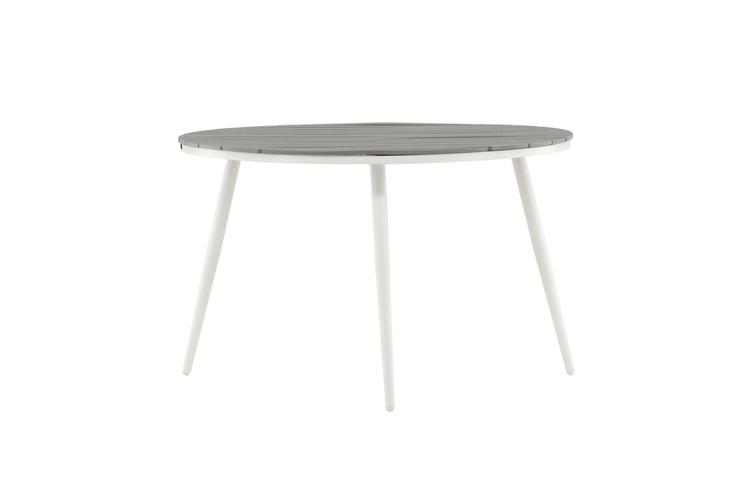 Venture Home Break - Dining Table Round- White / Grey - Alu / Aintwood - 120ø
