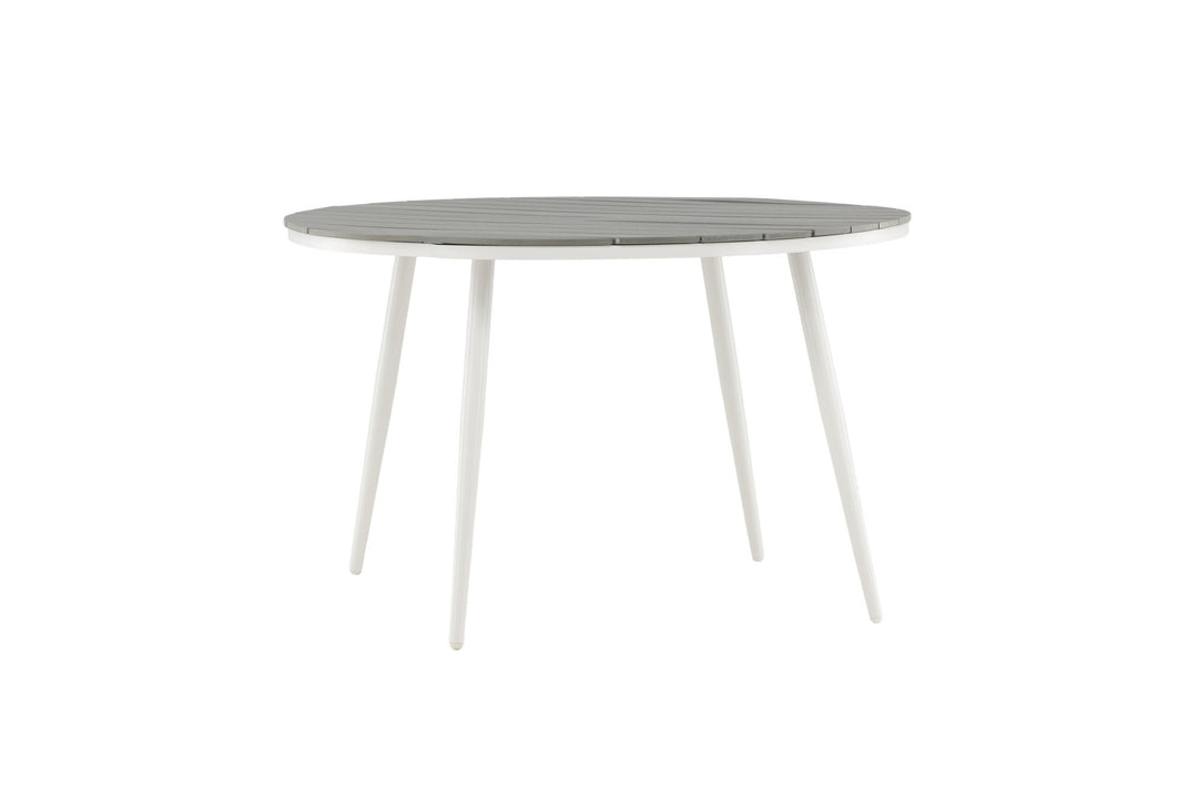 Venture Home Break - Dining Table Round- White / Grey - Alu / Aintwood - 120ø
