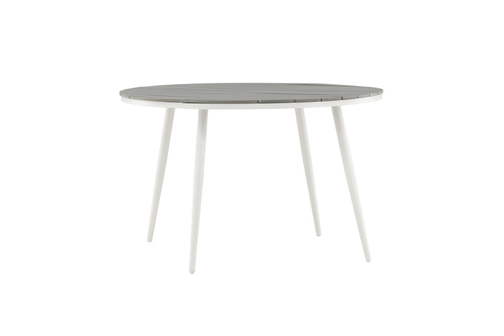 Venture Home Break - Dining Table Round- White / Grey - Alu / Aintwood - 120ø