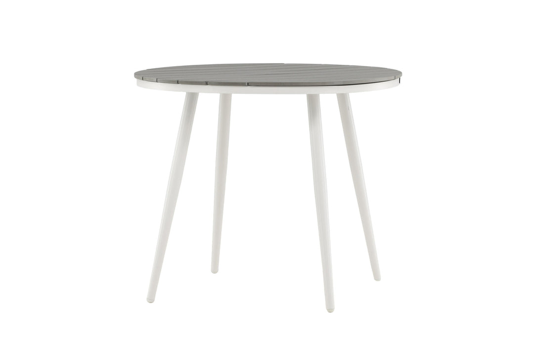 Venture Home Break - Dining Table Round- White / Grey - Alu / Aintwood - 90ø