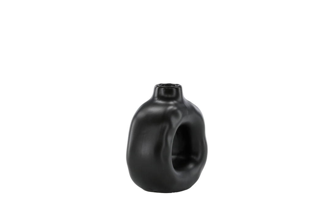 Venture Home Judi Candlestick - Matte black - 13*6*13Hcm