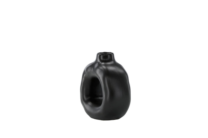 Venture Home Judi Candlestick - Matte black - 13*6*13Hcm