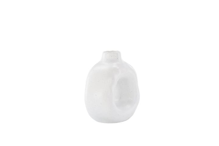 Venture Home Judi Candlestick - White/Black Dots - 13*6*13Hcm