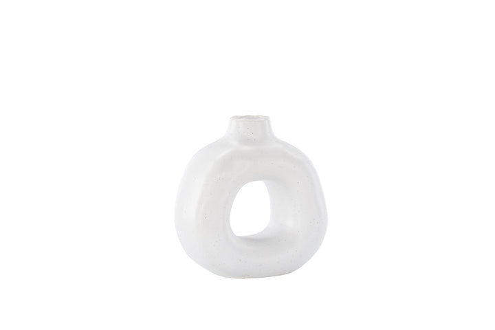 Venture Home Judi Candlestick - White/Black Dots - 13*6*13Hcm