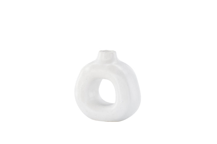 Venture Home Judi Candlestick - White/Black Dots - 13*6*13Hcm