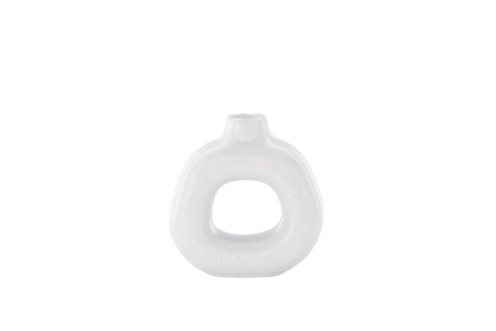 Venture Home Judi Candlestick - White/Black Dots - 13*6*13Hcm