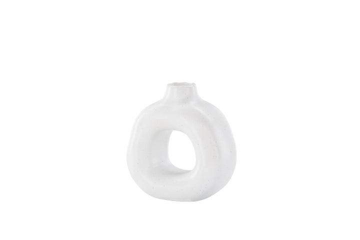 Venture Home Judi Candlestick - White/Black Dots - 13*6*13Hcm