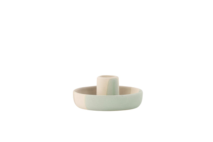 Venture Home Otis Candlestick - Mixed Colors (Beige/Green/Grey) - W11*H5cm