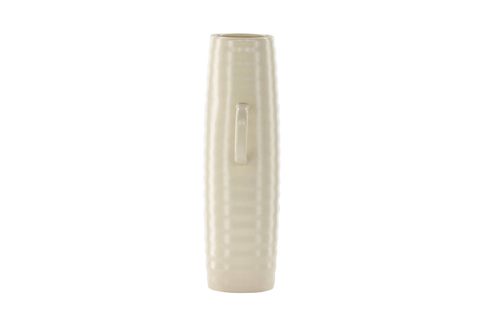 Venture Home Cent Vase - Beige/Black Dots - 19*13*41cm
