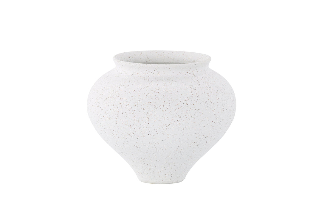 Venture Home Rellis Vase - White/Black Dots - D11*H18*B18cm