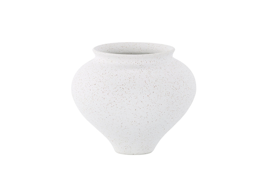 Venture Home Rellis Vase - White/Black Dots - D11*H18*B18cm