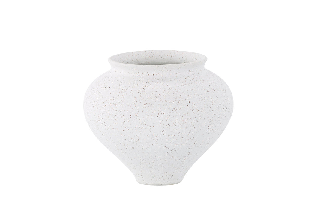 Venture Home Rellis Vase - White/Black Dots - D11*H18*B18cm