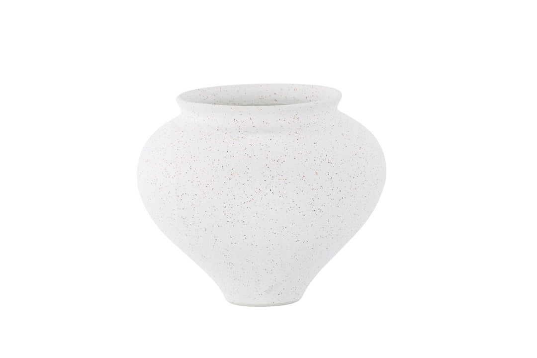Venture Home Rellis Vase - White/Black Dots - D11*H18*B18cm
