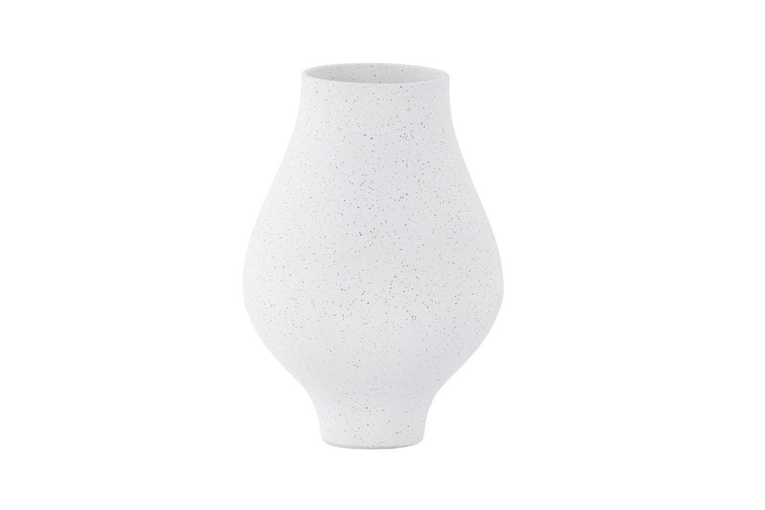 Venture Home Rellis Vase - White/Black Dots - D10*H24*B14cm