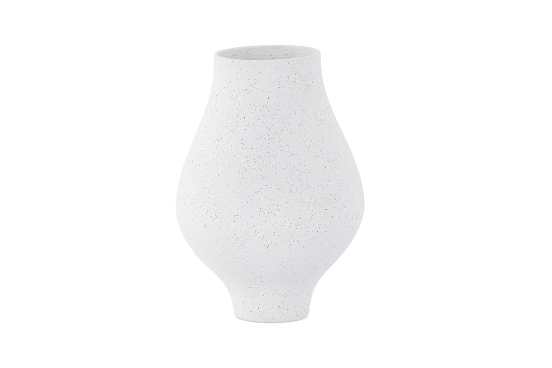 Venture Home Rellis Vase - White/Black Dots - D10*H24*B14cm