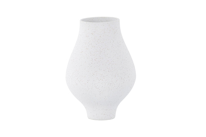Venture Home Rellis Vase - White/Black Dots - D10*H24*B14cm