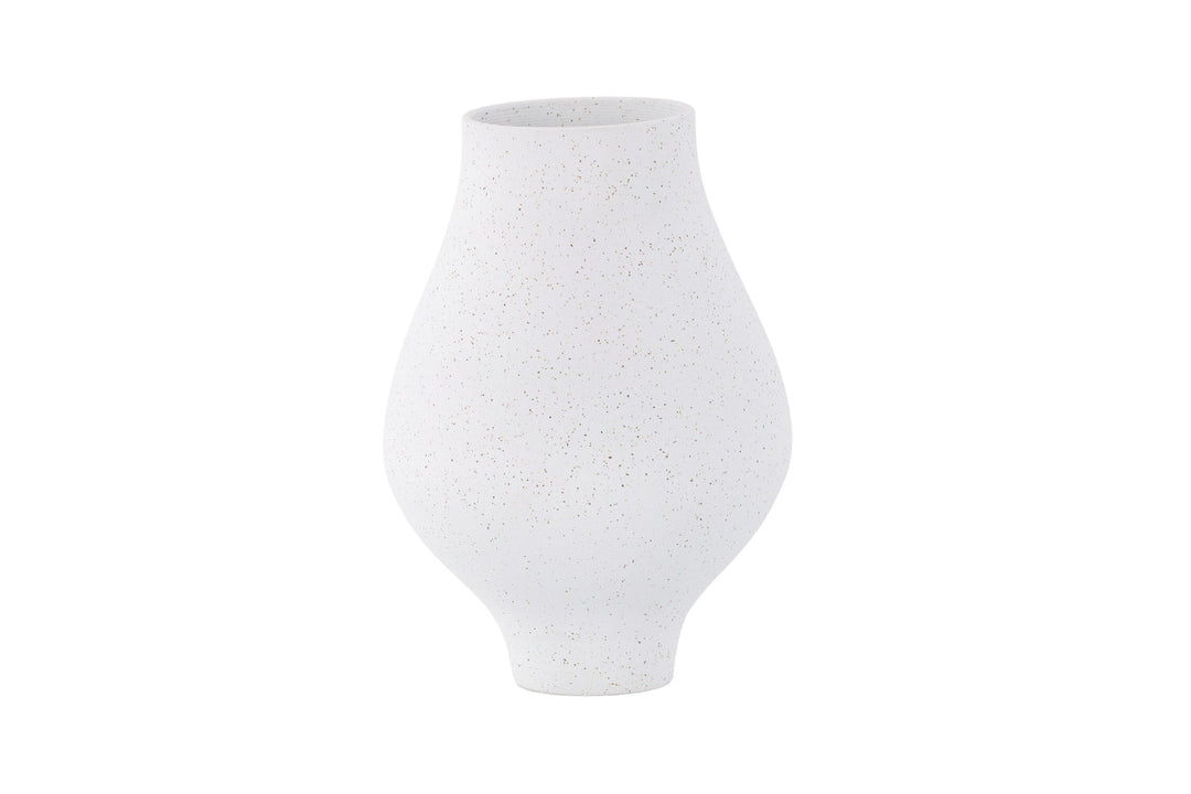 Venture Home Rellis Vase - White/Black Dots - D10*H24*B14cm