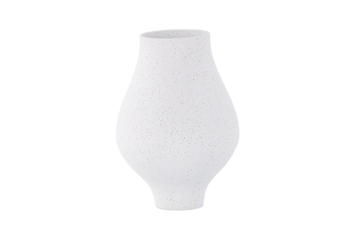 Venture Home Rellis Vase - White/Black Dots - D10*H24*B14cm