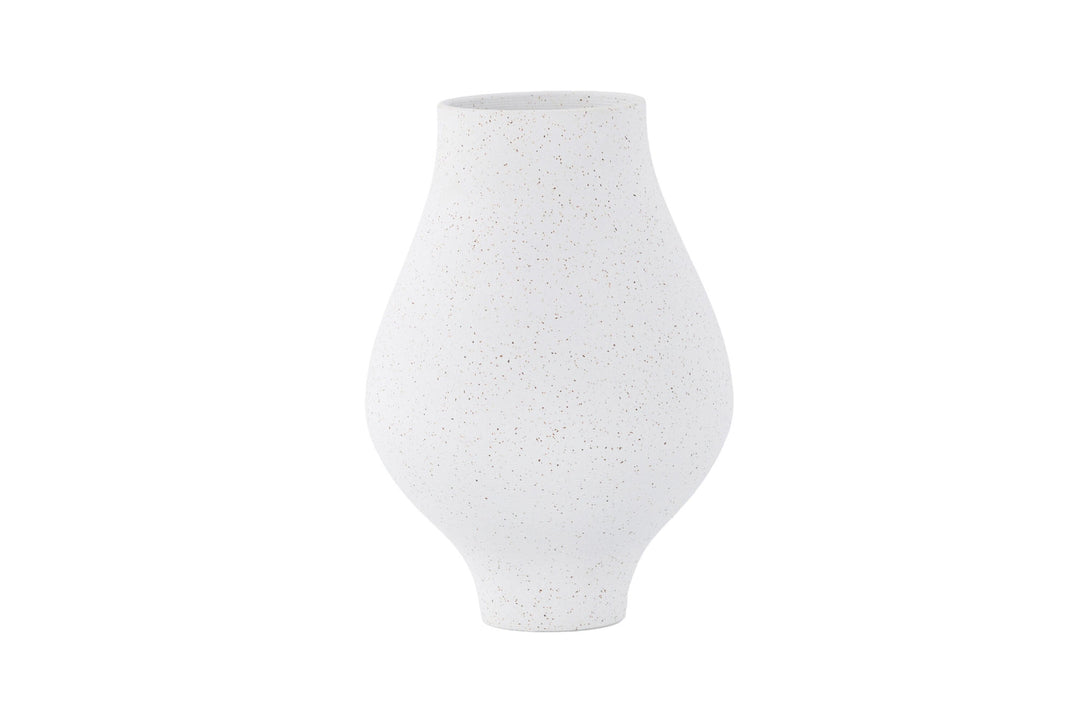 Venture Home Rellis Vase - White/Black Dots - D10*H24*B14cm