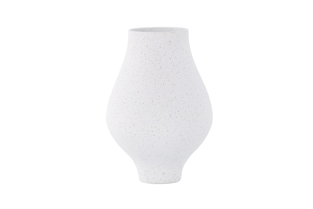 Venture Home Rellis Vase - White/Black Dots - D10*H24*B14cm