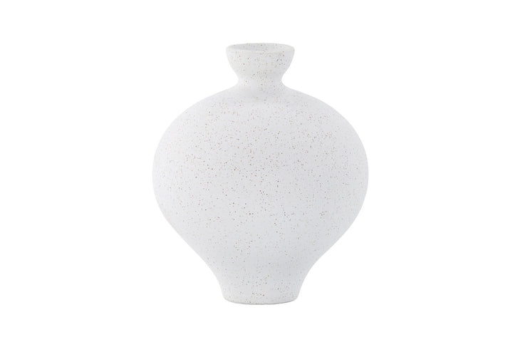 Venture Home Rellis Vase - White/Black Dots - D6*H24*B20cm