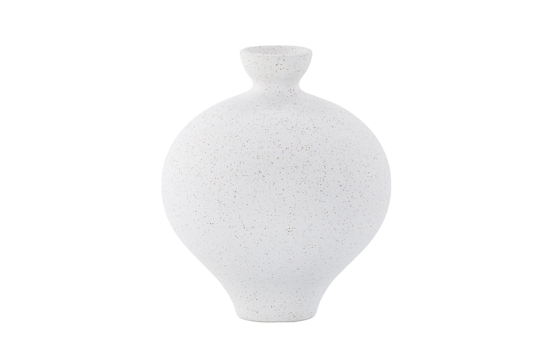 Venture Home Rellis Vase - White/Black Dots - D6*H24*B20cm