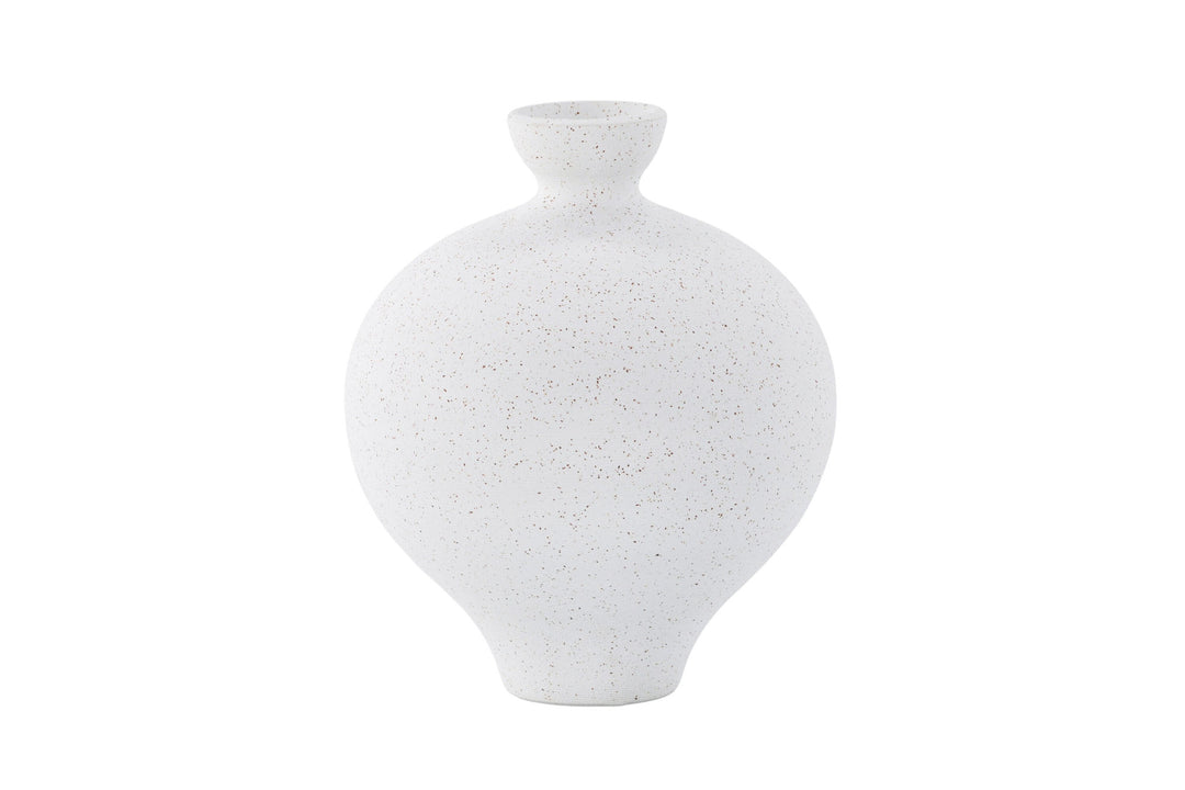 Venture Home Rellis Vase - White/Black Dots - D6*H24*B20cm