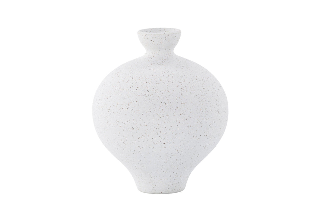 Venture Home Rellis Vase - White/Black Dots - D6*H24*B20cm