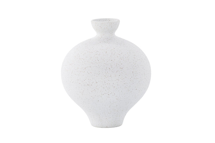 Venture Home Rellis Vase - White/Black Dots - D6*H24*B20cm