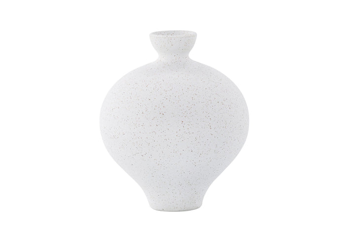 Venture Home Rellis Vase - White/Black Dots - D6*H24*B20cm