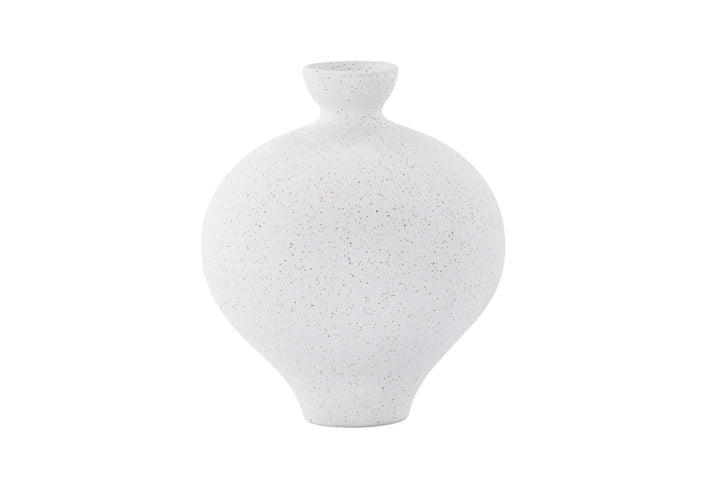 Venture Home Rellis Vase - White/Black Dots - D6*H24*B20cm