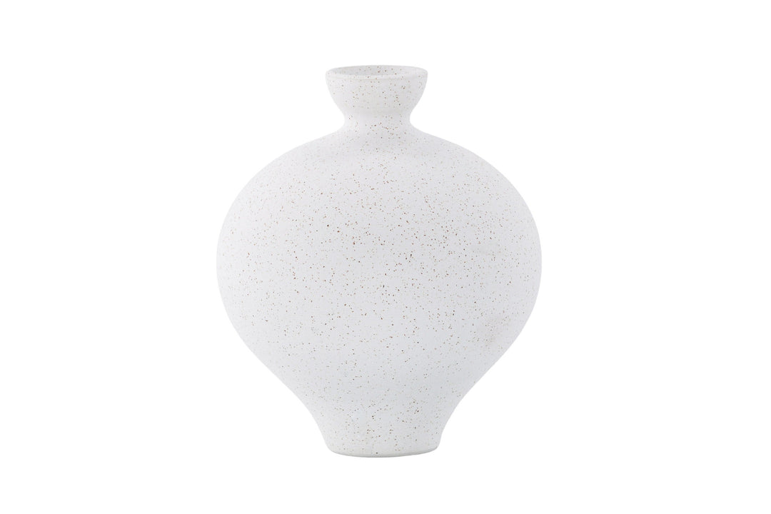 Venture Home Rellis Vase - White/Black Dots - D6*H24*B20cm