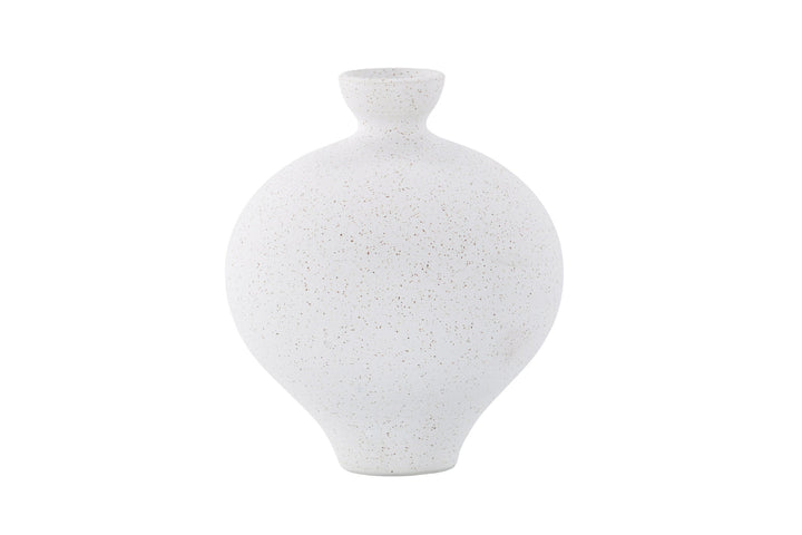 Venture Home Rellis Vase - White/Black Dots - D6*H24*B20cm