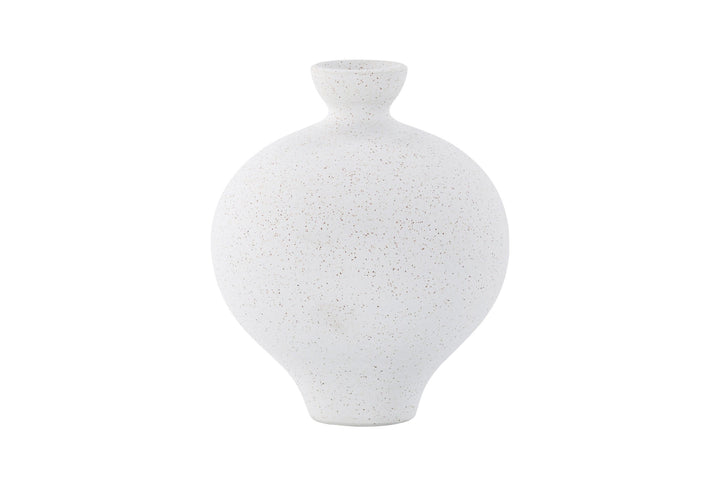 Venture Home Rellis Vase - White/Black Dots - D6*H24*B20cm